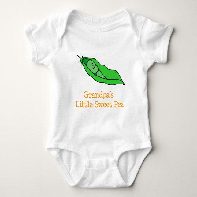 Großvater kleine süße Erbse Baby Strampler (Vorderseite)