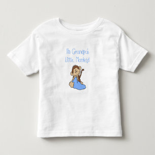 Großvater kleiner Affe - Blaue Hemden und Geschenk Kleinkind T-shirt