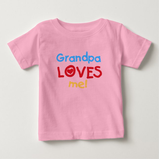 Großvater-Lieben ich Baby T-shirt (Vorderseite)