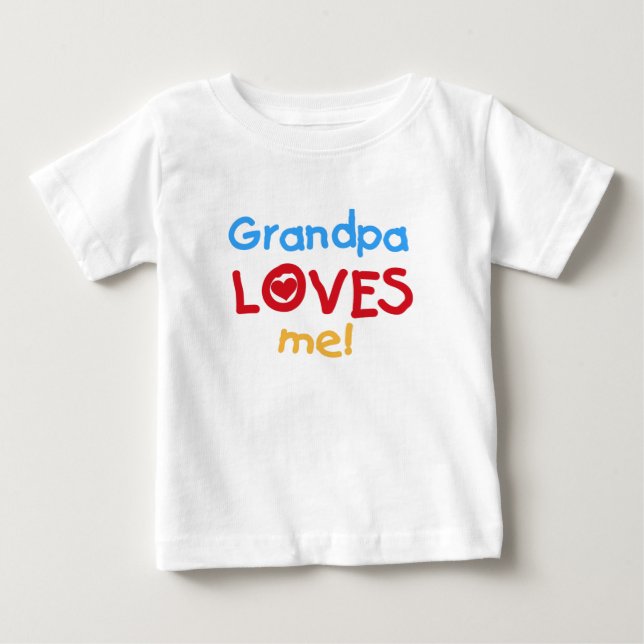 Großvater-Lieben ich Baby T-shirt (Vorderseite)
