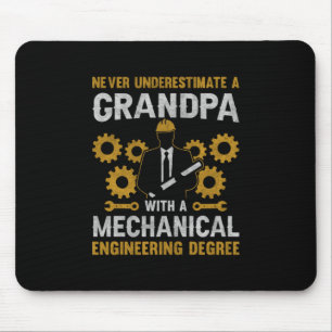 Großvater mit Maschinenbau Mousepad