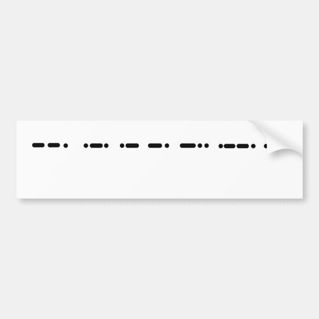 Großvater-Morsealphabet-Autoaufkleber Autoaufkleber (Vorne)