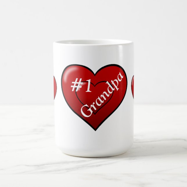 Großvater Mug/#1 mit Herzen Kaffeetasse (Mittel)