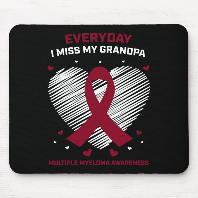 Großvater Multiples Myelom Opa Blutkrebs  Mousepad (Vorne)