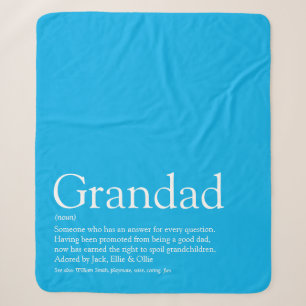 Großvater Papa Definition Fun Sky Blue Sherpadecke