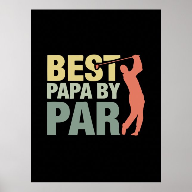 Großvater Quotes | Beste Papa Par Golf Poster (Vorne)