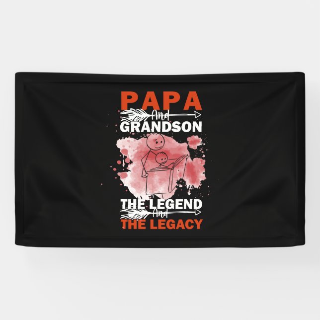 Großvater Quotes | Papa und Grandson Banner (Horizontal)