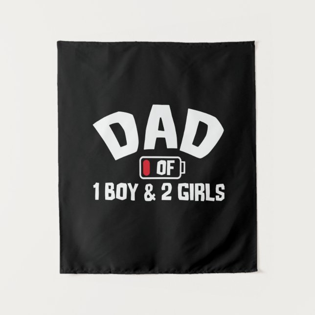 Großvater Quotes | Vater eines Jungen Wandteppich (Vorderseite)