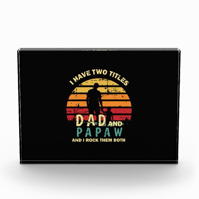 Großvater Quotes | Vater und Papa I rocken Fotoblock (Vorderseite)