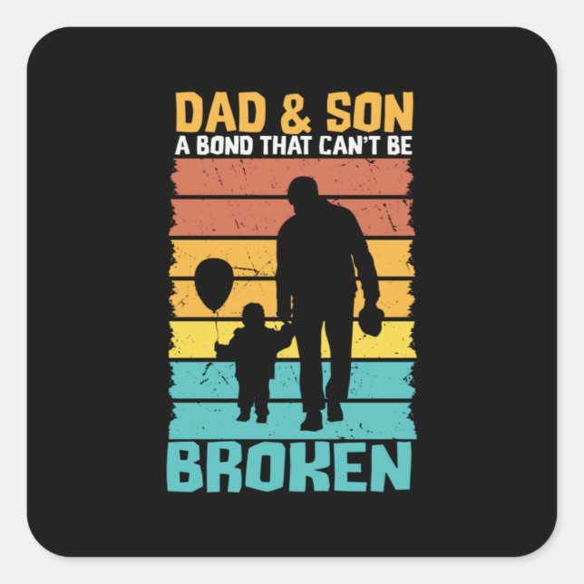Großvater Quotes | Vater und Sohn Quadratischer Aufkleber (Vorderseite)