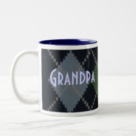 Großvater-Rauten-Tasse Zweifarbige Tasse