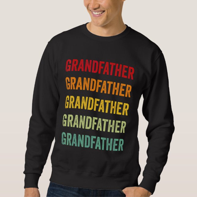Großvater Regenbogen Text  Großvater Farbiger Sweatshirt (Vorderseite)