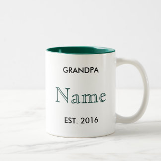 Großvater-Schwangerschafts-Mitteilungs-Tasse! Zweifarbige Tasse