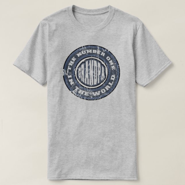 Großvater-T - Shirt der Nr.-1 beunruhigt (Design vorne)