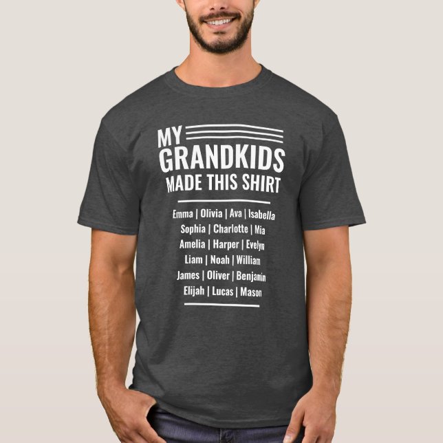 Großvater T - Shirt mit Kindernamen 2019 (Vorderseite)