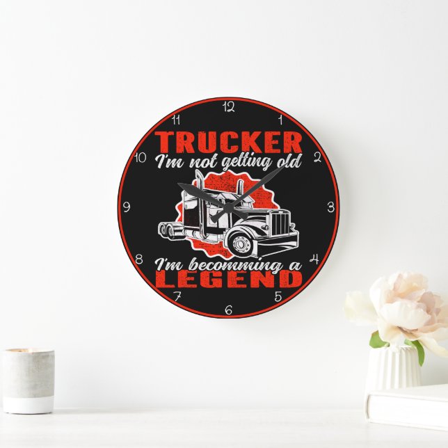 Großvater Trucker: Großkinder-Legende Große Wanduhr (Zuhause)