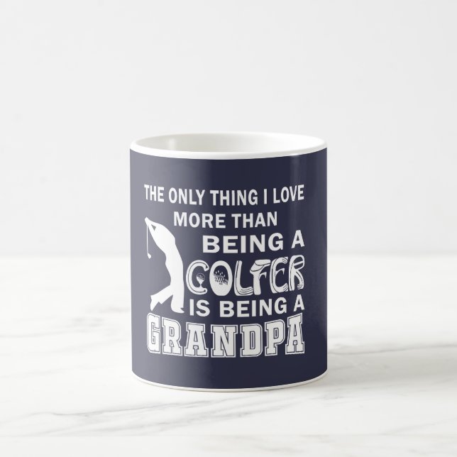 Großvater über Golf Kaffeetasse (Mittel)