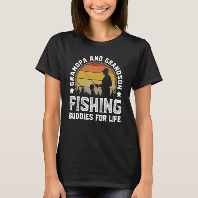 Großvater und Großfischer — Budgethilfe für Leben T-Shirt (Vorderseite)