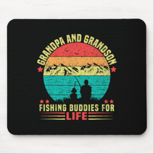 Großvater und Großfischer, die für das Leben 1 Mousepad