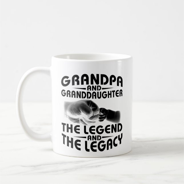 Großvater und Großtochter Match Kaffeetasse (Links)