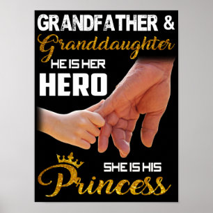 Großvater und Großtochter Poster