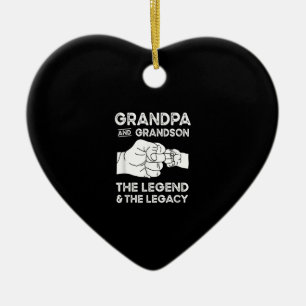 Großvater und Großvater das Vermächtnis und das Keramik Ornament