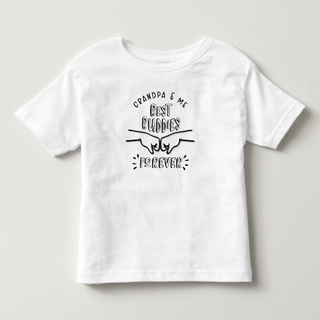 Großvater und ich beste Freunde für immer Kleinkind T-shirt (Vorderseite)