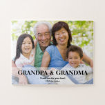 Großvater und Oma-Foto<br><div class="desc">Einführung für Grandpa and Grandma Custom Foto Jigsaw Puzzle, a heartfelt and personalized gift that bring joy and create lasting memories. This unique puzzle allows you to use your own foto and personal message, making it an incredibly meaningful and thoughtful present for your beloved grandeltern. Stell dir die Delight on...</div>