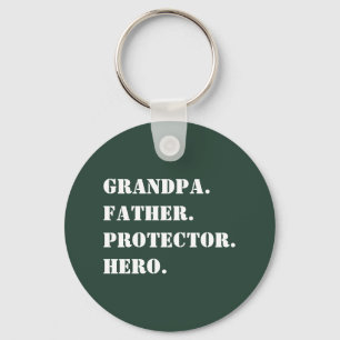 Großvater Vater Protector Helden Text Vatertag Schlüsselanhänger