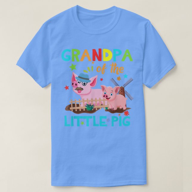 Großvater von kleinen Schweinefleisch-Shirts Gebur T-Shirt (Design vorne)