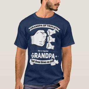 Großvater von Mens Triplets-Ankündigung Opa T-Shirt