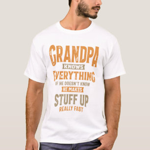 Großvater weiß alles   Vater und Großvater T-Shirt