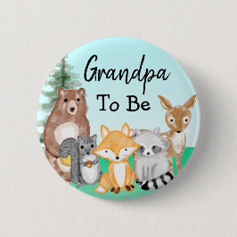 Großvater | Woodland Creatures Babydusche Button