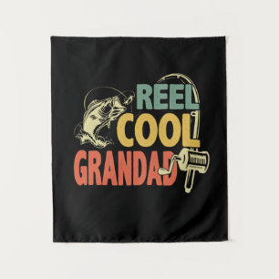 Großvater Zitate Angeln Cool Grandad Wandteppich