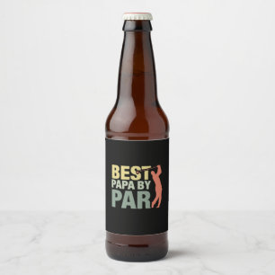 Großvater Zitate Best Papa By Par Golf Bierflaschenetikett