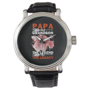 Großvater-Zitate Papa und Enkel Armbanduhr