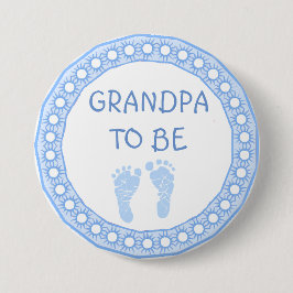 Großvater, zum blauer Jungen-Babypartyknopf zu Button
