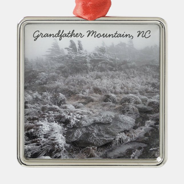 Großväterliche Gebirgsverzierung Silbernes Ornament (Vorne)