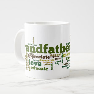 Großväterliche Wort-Wolke Jumbo-Tasse