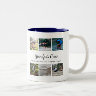 Großvaters Crew Custom 6 Foto Grid Zweifarbige Tasse