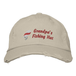 Großvaters "Fishing Hat Customi" Personalisiert Bestickte Kappe