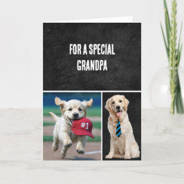Großvaters Geburtstag mit Golden Retrievers Karte