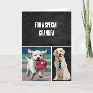 Großvaters Geburtstag mit Golden Retrievers Karte