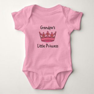 Großvaters kleines Prinzessin-T-Shirt Baby Strampler