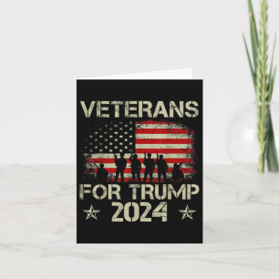 Großveteranen für Trump 2024 Amerikanische Fahne 4 Karte