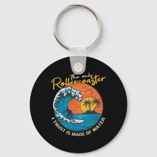 Großwellen-Surfing-Grafik-Ozean-Design für Surfer  Schlüsselanhänger