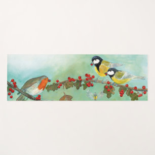 Großwildvögel, Rote Robin und Hawthorn Berries Yogamatte