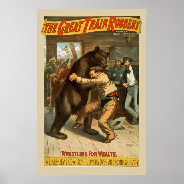 Großzügige Trails Robbery Vintage Poster (Vorne)