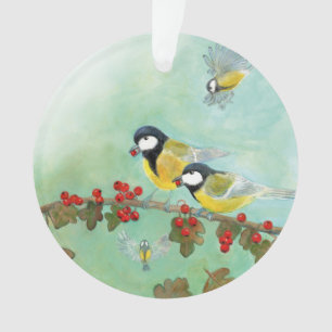 Großzügige Vogelarten und Rote Berries aus dem Haw Ornament