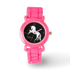 Großzügige, weiße Einhornzucht mit Namen Armbanduhr